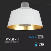 7W Led Pendant Light (Acrylic) - White Lamp Shade 250*190mm 4000K
