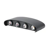 8W LED Wall Light Sand Black IP54 3000K