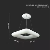 V-TAC 80W dimmelhető designer csillár, változtatható színhőmérséklet - SKU 3964