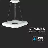 V-TAC 80W dimmelhető designer csillár, változtatható színhőmérséklet - SKU 3964