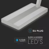 V-TAC 80W ezüst LED dimmelhető állólámpa, természetes fehér - SKU 8523