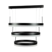 86W LED Dimmable Soft Light Chandelier, 3000K, Round Black body