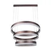 86W LED Dimmable Soft Light Chandelier, 3000K, Round Coffee Brown body