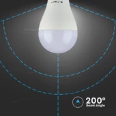 V-TAC 8.5W E27 hideg fehér A60 LED égő csomag (3 db) - SKU 217242