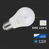 V-TAC 8.5W E27 hideg fehér LED égő - SKU 254