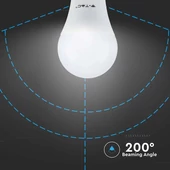 V-TAC 8.5W E27 természetes fehér A60 LED égő, 95 Lm/W - SKU 217261