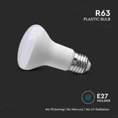 V-TAC 8.5W E27 természetes fehér R63 LED égő - SKU 23898