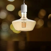 V-TAC 8W borostyán E27 filament T180 LED égő, 1800K - SKU 212790