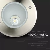 V-TAC 8W kültéri talajlámpa, IP67, ferde sugárzási szög, 20°, természetes fehér - SKU 8621