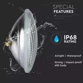 V-TAC 8W LED medencevilágítás, IP68, RGB - SKU 7558