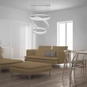 92W Soft Light Chandelier Dimmable White 3000K