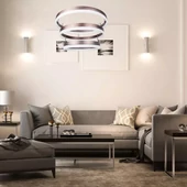 92W Soft Light Chandelier Dimmable Coffee 3000K