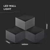 9W LED Wall Light Black Body 3000K IP20