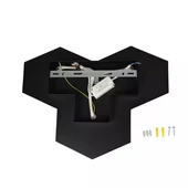 9W LED Wall Light Black Body 3000K IP20