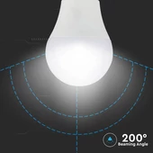 V-TAC 9W E27 meleg fehér mozgásérzékelős alkonykapcsolós LED égő - SKU 2760
