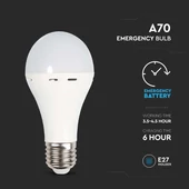 LED Bulb - 9W E27 A70 LED bulb with emergency battery, 4000K