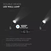 9W Led Wall Lamp 3000K Black