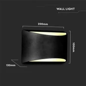 10W LED Wall Lamp With Bridgelux Chip Black Body 4000K IP54