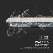 V-TAC ABS LED lámpa 150cm 48W IP65 hideg fehér 120 Lm/W (X-Széria) - SKU 10222