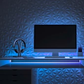 V-TAC 230V AC LED szalag IP65 SMD 2835 chip 120 db/m kék színű, 50m/tekercs - SKU 23731