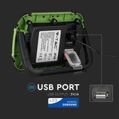 10W LED Floodlight Rechargeable SAMSUNG CHIP USB + SOS Function IP44 4000