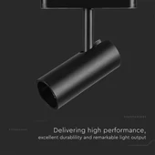 V-TAC állítható 11W spot LED lámpatest Slim 48V mágneses sínhez, hideg fehér - SKU 10253