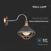 Wall Lamp Matt Rose Gold Down IP65