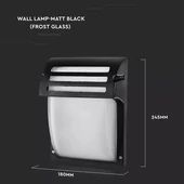 Wall Lamp Frost Glass Matt Black