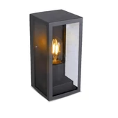 Wall Lamp 1*E27 Matt Black Clear Glass