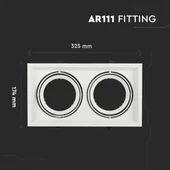 2xAR111 Fitting White