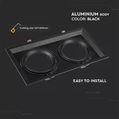 2xAR111 Fitting Black