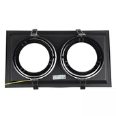 2xAR111 Fitting Black