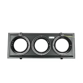 3xAR111 Fitting Relef Black