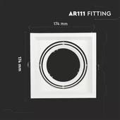 1xAR111 Fitting White