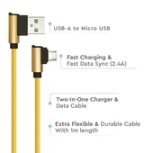 1 M Micro USB Cable Gold  - Diamond Series