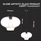 Pendant Light Globe Artistic Glass Transparent  Ф280мм