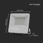 V-TAC B-széria LED reflektor 100W hideg fehér 185 Lm/W, fekete ház - SKU 9895