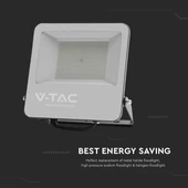 V-TAC B-széria LED reflektor 100W hideg fehér 185 Lm/W, fekete ház - SKU 9895