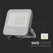 V-TAC B-széria LED reflektor 50W hideg fehér 185 Lm/W, fekete ház - SKU 9893