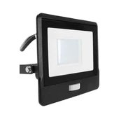 30W LED PIR Sensor Floodlight SAMSUNG CHIP Black Body 6400K 1M Cable