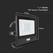 30W LED PIR Sensor Floodlight SAMSUNG CHIP Black Body 6400K 1M Cable