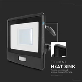 30W LED PIR Sensor Floodlight SAMSUNG CHIP Black Body 6400K 1M Cable