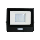 30W LED PIR Sensor Floodlight SAMSUNG CHIP Black Body 6400K 1M Cable