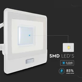 30W LED PIR Sensor Floodlight SAMSUNG CHIP White Body 4000K 1M Cable