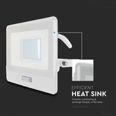 30W LED PIR Sensor Floodlight SAMSUNG CHIP White Body 4000K 1M Cable