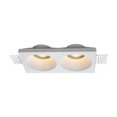 V-TAC beépíthető 2xGU10 LED gipsz spotlámpa keret, kettes keret - SKU 6762