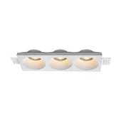 V-TAC beépíthető 3xGU10 LED gipsz spotlámpa keret, hármas keret - SKU 6765