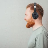 Bluetooth Wireless Headphone With Rotable Head 500mAh Black W/BAG