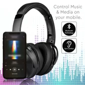 Bluetooth Wireless Headphone With Rotable Head 500mAh Black W/BAG