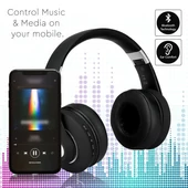 Bluetooth Wireless Headphone With Adjustable Head 500mAh Black W/BAG